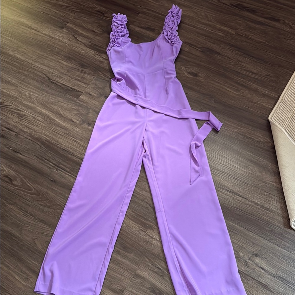 Lilly Pulitzer Lavender Ruffle Strap Jumpsuit size 10, price 90
